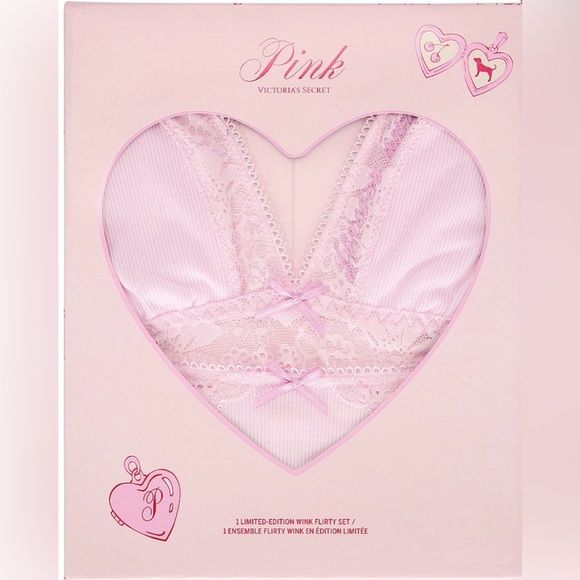 PINK Victoria’s Secret Lace Bralette and Panty Set Limited Edition Gift Set - Picture 4 of 4